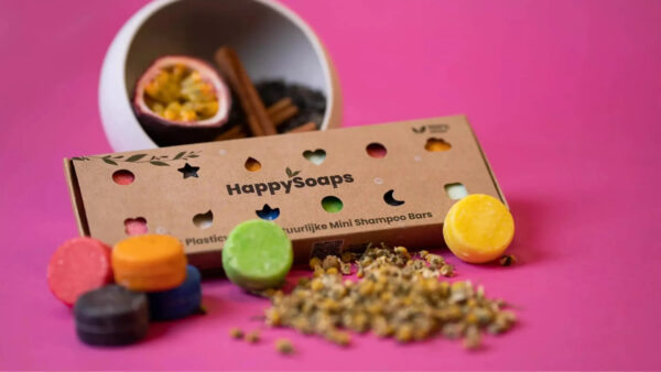 Mini shampoo set van Happysoaps