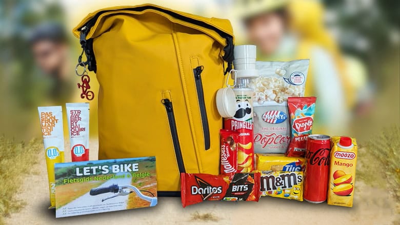 Zomerpakket gele fietstas