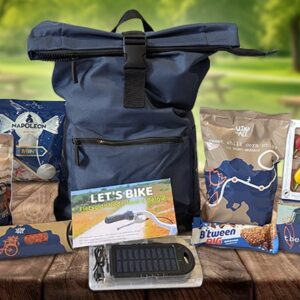 fietspakket-1 Heel Holland Fietst kerstpakket met rugtas en powerbank