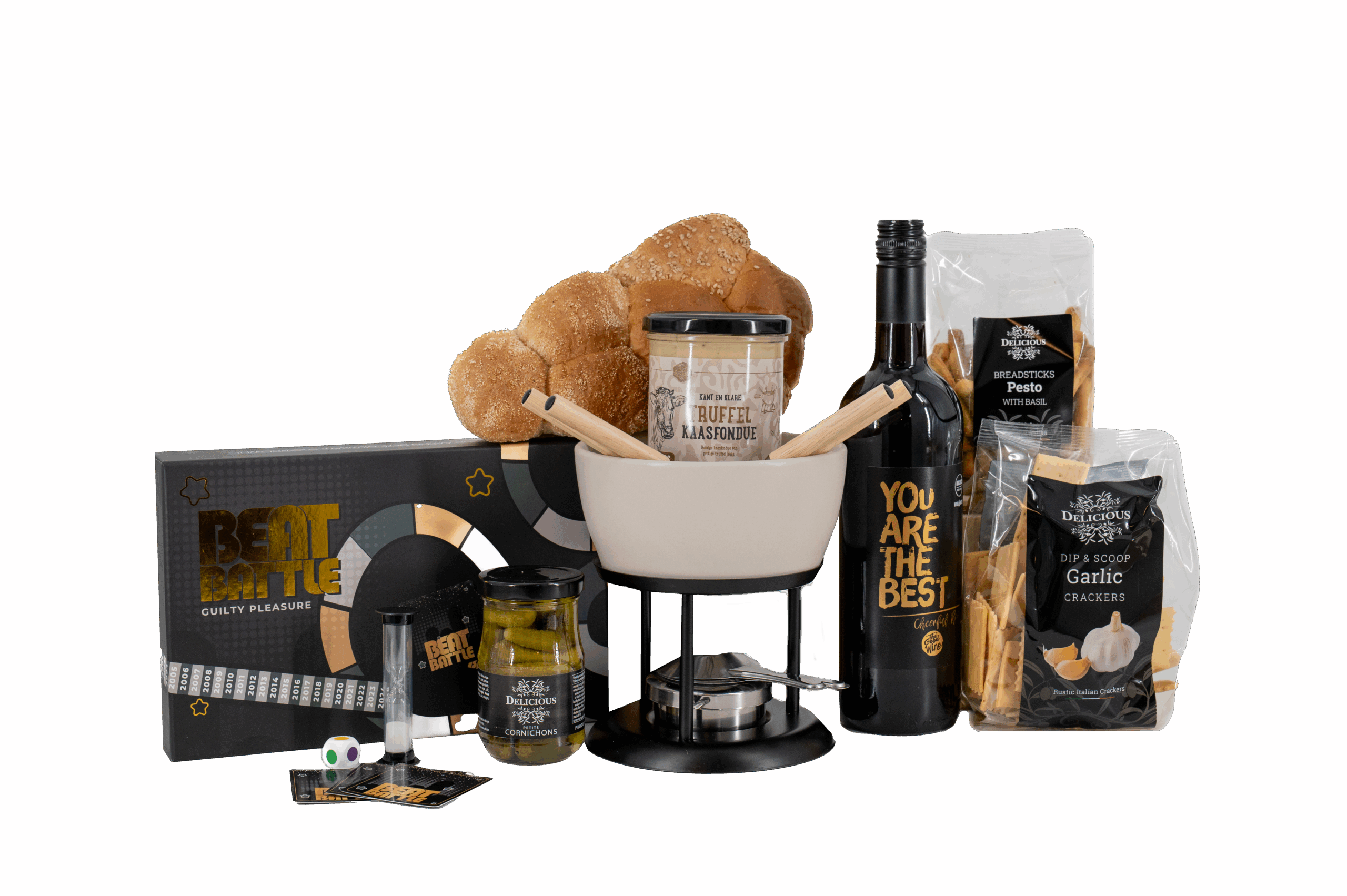 Kerstpakket Fondue game night