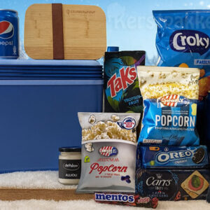 Auto Koelbox Kerstpakket – origineel kerstcadeau met koelbox, lunchbox en snacks, ideaal voor wintersport en kerstvakantie
