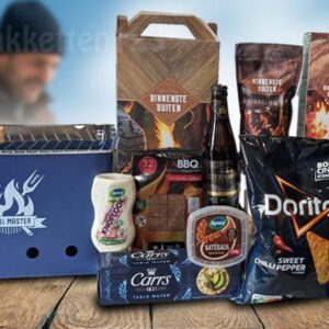 Happy Blue BBQ kerstpakket met exclusieve matblauwe Happz barbecue en snacks